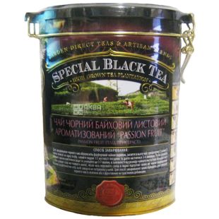  Sun Gardens, Passion Fruit, 100 г, Чай Сан Гарденс, Пристрасний фрукт, чорний з маракуйєю, крупнолистовий, ж/б