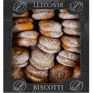 Biscotti Banini, 500 г, Біскотті Баніні, Печиво пісочне з кремово-банановою начинкою