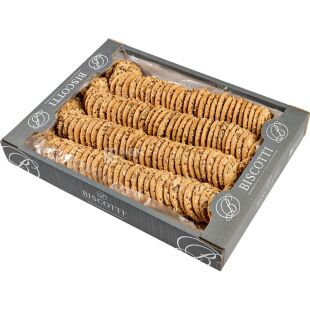 Biscotti, 1,6 кг, Біскотті, Печиво Хрустке з насінням льону, кунжуту та соняшника
