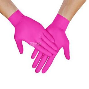 Mercator Magenta, 100 шт., Размер XS, Меркатор, Перчатки нитриловые, неопудренные, фуксия 