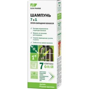 Elfa Pharm, 200 мл, Эльфа Фарм, Шампунь для волос, Комплекс 7 масел, Против выпадения
