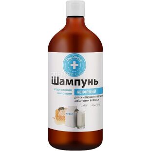 Домашній доктор, 1 л, Шампунь для зміцнення волосся, кефіру, С бджолиним молочком