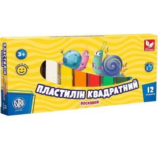 Школярик, 12 шт., Пластилин из пчелиного воска, цветной, 3+