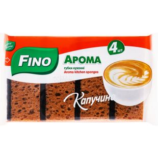 Fino Арома, 4 шт., Губки кухонні Фіно, з ароматом Капучино