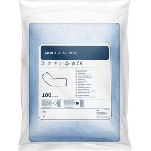 Mercator Medical, 100 шт., Меркатор, Нарукавники полиэтиленовые, одноразовые, голубые