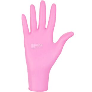 Mercator Nitrylex Pink, 100 шт., Размер L, Меркатор, Перчатки нитриловые, неопудренные, розовые