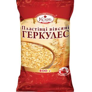 Козуб, 400 г, Пластівці вівсяні Геркулес швидкого приготування