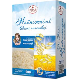 Козуб, 500 г, Хлопья овсяные Самые нежные, не требуют варки