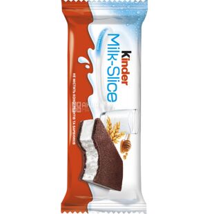 Kinder Milk-Slice, 28 г, Пирожное бисквитное с молочной начинкой, Киндер