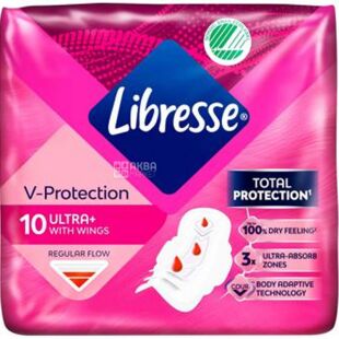 Libresse, Ultra Normal Soft, 10 шт., Прокладки гігієнічні, 4 краплі