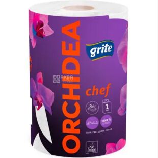 Grite Orchidea, 1 рул., Полотенца бумажные Грите Орхидея, 3-х слойные, 41 м, 230 листов, 230х170 мм