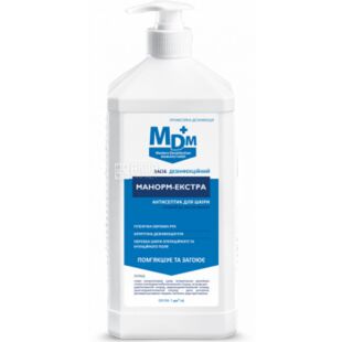 MDM Манорм-Экстра, 1 л, Антисептик для рук спиртовой, 65%, с дозатором