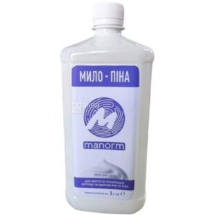 Manorm, 1 л, Мило-піна для рук та тіла  Манорм, запаска
