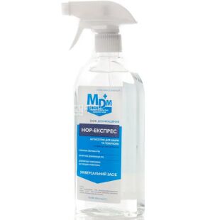 MDM НОР-Экспресс, 500 мл, Средство дезинфекционное для кожи и поверхностей, спиртовое, 55%, с дозатором