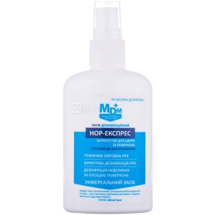 MDM НОР-Експрес, 100 мл, Антисептик для шкіри та дезінфекції поверхонь, спиртовмісний, 55%