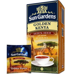 Sun Gardens Golden Kenya, 25 шт. х 2 г, Сан Гарденс Золотая Кения, Чай черный