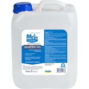 MDM Пелесепт РП, 5 л, Дезинфекционное средство для рук и поверхностей, без спирта, канистра