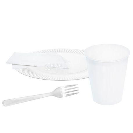 Lux, No. 190, disposable tableware set, For 6 persons, m / s