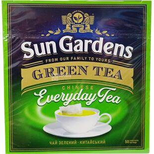 Sun Gardens Chinese Classic, 50 шт. х 1,6 г, Сан Гарденс Китайський класичний, Чай зелений байховий, дрібнолистовий