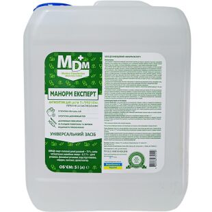MDM Манорм-Экстра, 5 л, Антисептик для рук и кожи спиртосодержащий, 65%