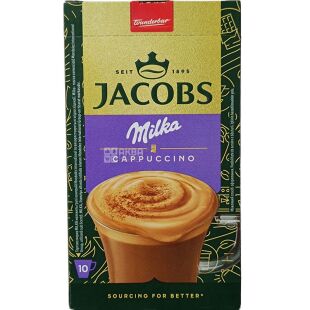 Jacobs Milka Cappuccino, 10 шт. x 18 г, Якобс, Кофейный напиток Милка Капучино, в стиках