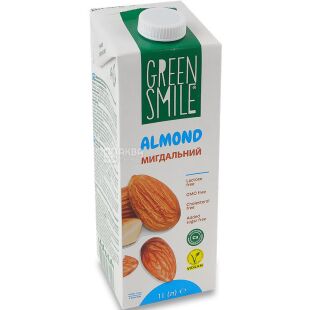 Green Smile, 1 л, Грін Смайл, Напій рисово-мигдальний, ультрапастеризований, 1,5%