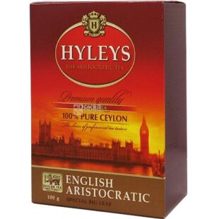 Hyleys English Aristocratic Tea, 100 г, Чай чорний Хейліс Інгліш Арістократік Ті, особливо крупнолистовий