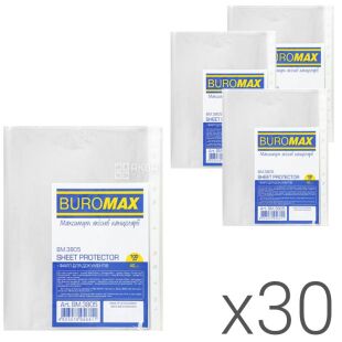 Buromax, Файлы глянцевые, А4, 40 мкм, Упаковка 30 шт. х 100 шт.