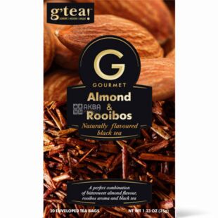 G'tea! Gourmet Almond Rooibos, 20 шт. х 1,75 г, Джи Ті, Чай чорний Мигдаль та Ройбуш