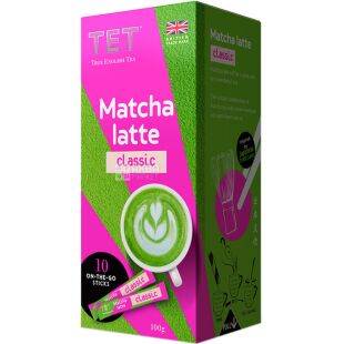 ТЕТ Matcha Latte Classic, 10 шт., х 10 г, ТЕТ, Чай Матча Лате, класичний