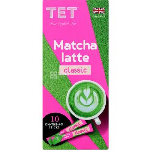 ТЕТ Matcha Latte Classic, 10 шт., х 10 г, ТЕТ, Чай Матча Лате, класичний