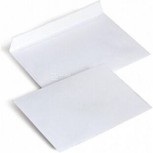 Kuvert, Конверт С6 (0+0) офсет, 100 шт., прямой, 80 г/м2, самоклеящийся с отрывной лентой
