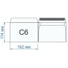 Kuvert, Конверт С6 (0+0) крафт, 100 шт., прямий, 75 г/м2, без відривної стрічки