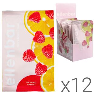 Ellenbar, Упаковка 12 шт. х 50 г, Елленбар, фруктовий чай-концентрат, малиновий лимон