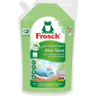 Frosch, 1,5 л, Гель для стирки цветной одежды Алоэ Вера, Фрош