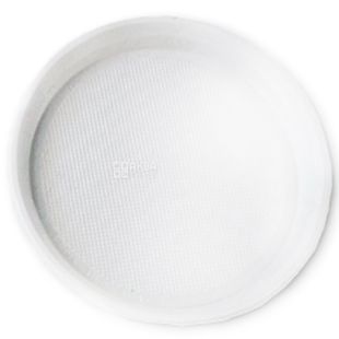 Промтус, Тарілки пластикові закусочні круглі, 10 шт., Ø 20 см, білі