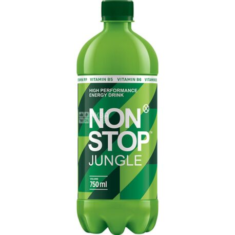 Non Stop Jungle, 750 мл, Нон Стоп Джангл, Напиток энергетический со вкусом клубники, ПЭТ