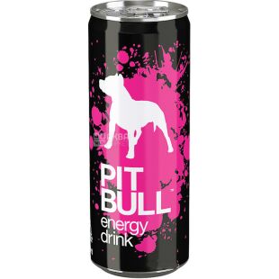 Pit Bull, 250 мл, Пит Буль, Энергетический напиток со вкусом яблока, ж/б