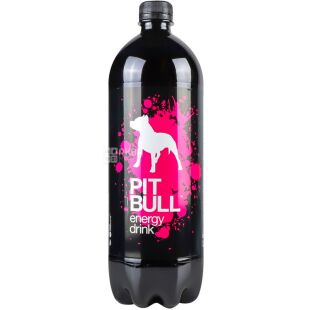 Pit Bull, 1 л, Піт Буль, Напій енергетичний зі смаком яблука, сильногазований, ПЕТ