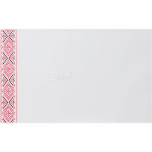 Kuvert, Конверт DL (110х220 мм) Вышиванка, белый, 100 шт., прямой, 75 г/м2, с отрывной лентой
