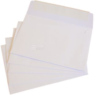 Kuvert, Конверт С6 (0+0) офсет, 100 шт., прямой, 80 г/м2, самоклеящийся с отрывной лентой