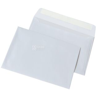 Kuvert, Конверт SKL C5 (0+0), белый, 100 шт., прямой, 75 г/м2, с отрывной лентой