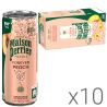 Maison Perrier Forever Peach, Упаковка 10 шт. х 0,25 л, Вода мінеральна газована з смаком Персика Мейсон Пер'є, без цукру, ж/б
