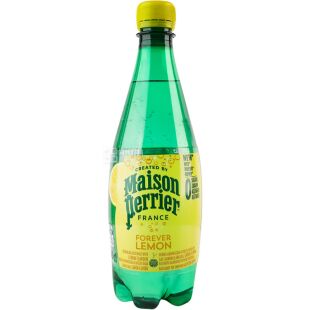 Perrier Lemon, 0,5 л, Вода мінеральна газована з Лимоном Пер'є, ПЕТ