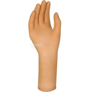 Mercator Medical Dermagel Micro, 1 пара, Розмір XL, Меркатор, Рукавички латексні хірургічні, неопудрені, подовжені, коричне