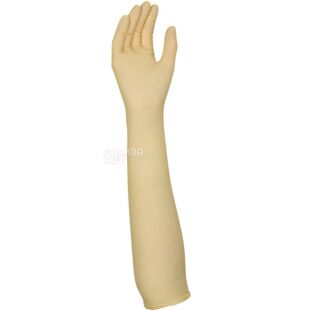 Mercator Medical Dermagel GYNO, 1 пара, Размер XXL, Меркатор, Перчатки латексные для гинекологических процедур, неопудренные, бе