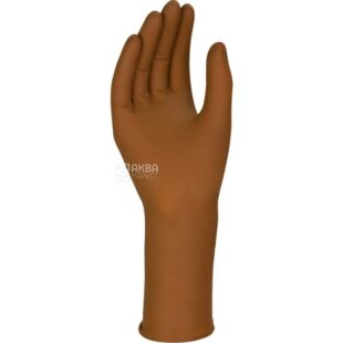 Mercator Medical Dermagel Orthopedic, 1 пара, Размер М, Меркатор, Перчатки латексные хирургические, неопудренные, коричневые