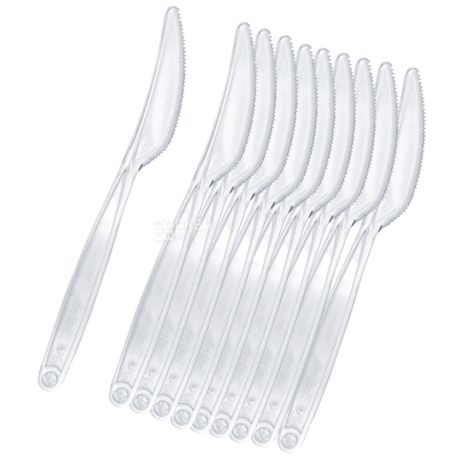 LUX, 10 pcs., Disposable knife, Transparent, m / s