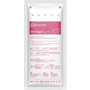 Mercator Medical Dermagel GYNO, 1 пара, Размер S, Меркатор, Перчатки латексные для гинекологических процедур, неопудренные