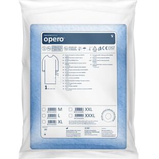 Mercator Medical SMMMS OPERO, 1 шт., Меркатор, Халат хірургічний стерильний, розмір L, спанбонд, блакитний